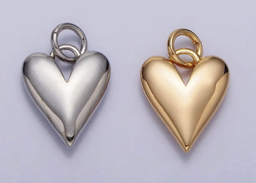 Mini Puff Heart Charm