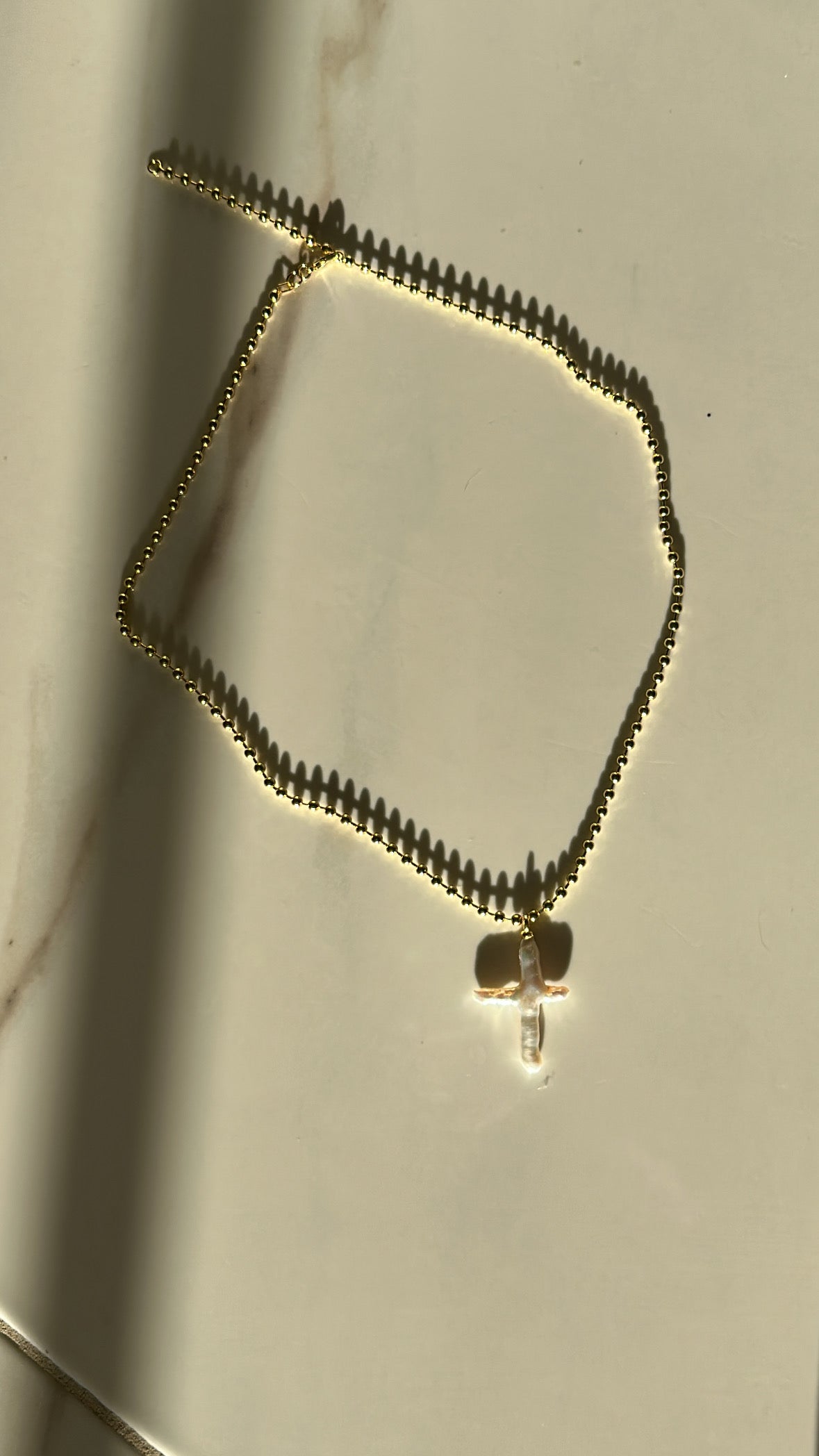 Pearl Cross Necklace