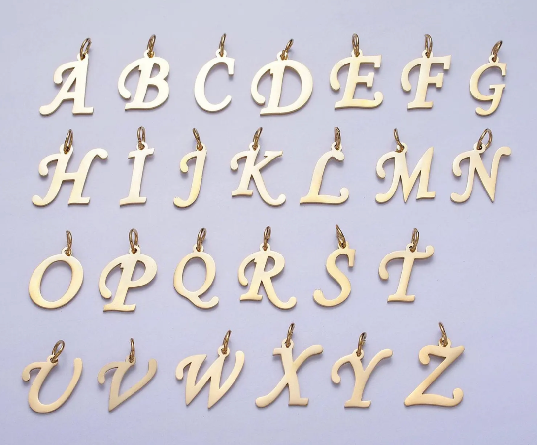 Script Stainless Steel Initial