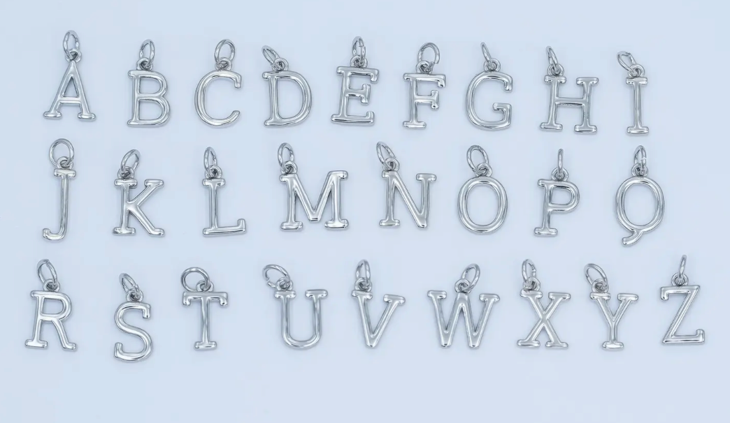 Silver Plated Initial Charm