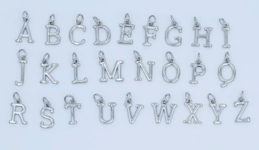 Silver Plated Initial Charm
