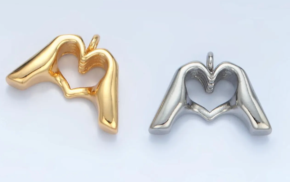 Hand Heart Charm