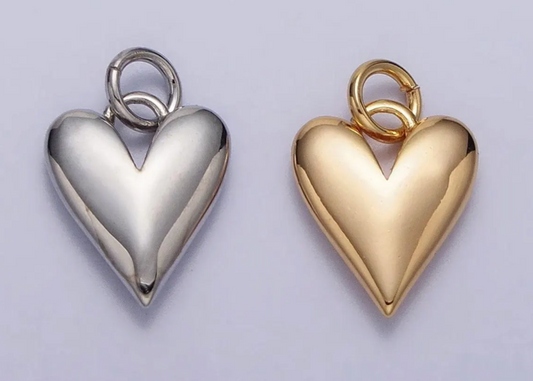 Mini Puff Heart Charm